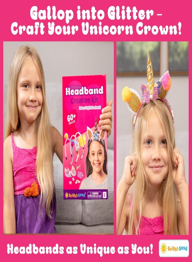 Bright Seed Headband Making Kit for Girls, Make Your Own Fashion Headband, Girl Accessories Ages 5-12, DIY Arts & Crafts, DIY Hair Accessories Set, Birthday Gifts for Girls 5 6 7+ Years Old, Gift Ideas Unicorn - Image 3